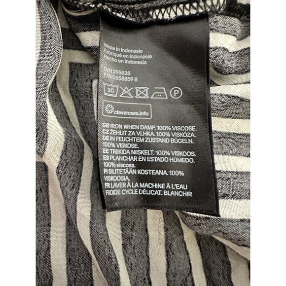 GP & J Baker X H&M Black & Ivory Geometric Print Dress SZ 10 - Picture 6 of 10